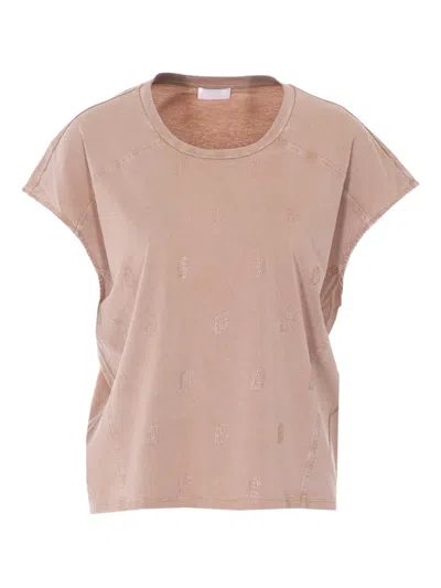 Liu •jo Strass-details T-shirt In Pink
