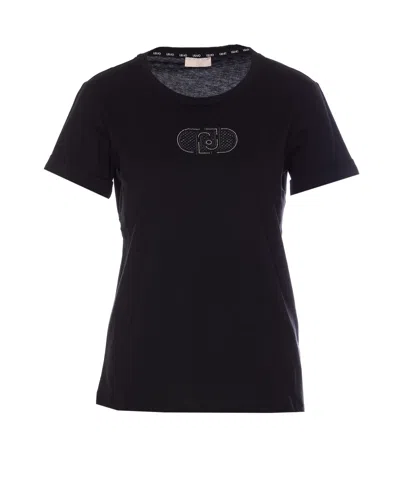 Liu •jo Strass Logo T-shirt