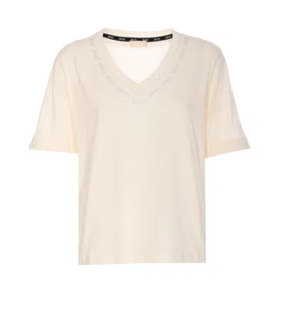 LIU •JO STRASS LOGO T-SHIRT