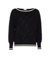Liu •jo Liu Jo Boat-neck Sweater In Black