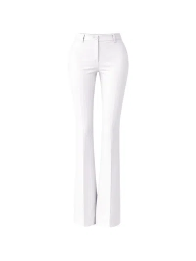 Liu •jo Stretch Flare Trousers In White