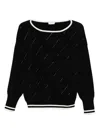 Liu •jo Liu Jo Boat-neck Sweater In Black