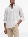 Liu •jo Stripe-pattern Shirt In Metallic