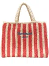 Liu •jo Striped Beach Bag In Red