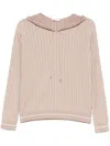 Liu •jo Liu Jo Striped Beige Sand-colored Hoodie In Grigio E Bianco
