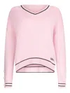 Liu •jo Silk-blend Jumper In Pink