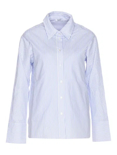Liu •jo Striped Button-fastening Shirt In Blue