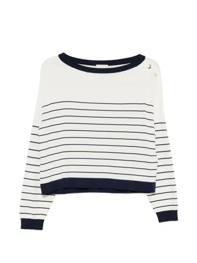 Liu •jo Striped Button Top In Multi