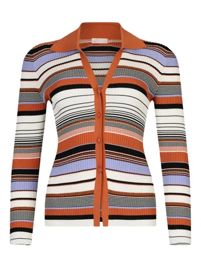 LIU •JO STRIPED CARDIGAN