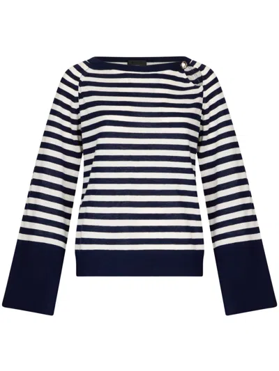Liu •jo Striped Jumper In Blue