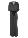Liu •jo Striped Jumpsuit In Black