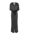 Liu •jo Striped Jumpsuit In Black