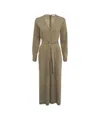 Liu •jo Liu Jo Striped Jumpsuit With Waist Belt In Neutrals