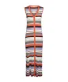 Liu •jo Liu Jo Multicolor Stripes Midi Dress In Multicolor
