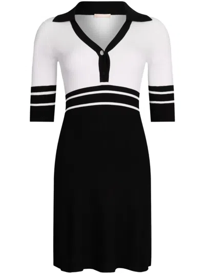 Liu •jo Striped Knit Dress In White