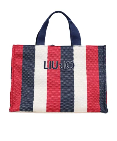 Liu •jo Liu Jo Striped Large Tote Bag In Multi
