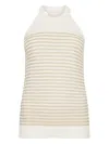 Liu •jo Striped Lurex® Top In White