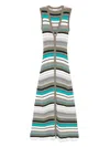 Liu •jo Liu Jo Striped Knit Dress In Green