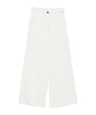 Liu •jo Liu Jo Striped Pants In White