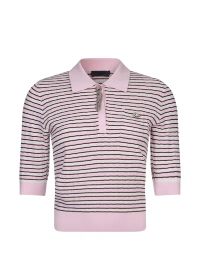 Liu •jo Striped-pattern Polo Top In Multi