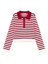 Liu •jo Striped Polo Shirt In Red
