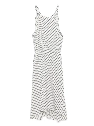 Liu •jo Striped Poplin Midi Dress