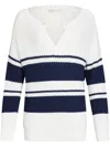 Liu •jo Striped Pullover In Weiss