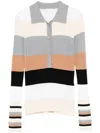 Liu •jo Knitted Polo Top In White