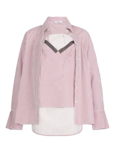 Liu •jo Striped Shirt In Pink