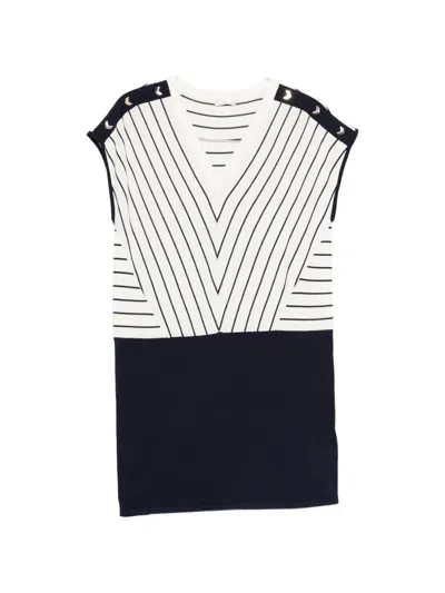 Liu •jo Striped Shoulder Mini Dress In Multi