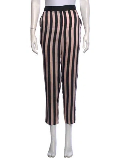 Pre-owned Liu •jo Striped Straight Leg Pants In Multicolor