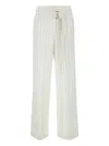Liu •jo Liu Jo High Waisted Pinstripe Wide Leg Trousers In White