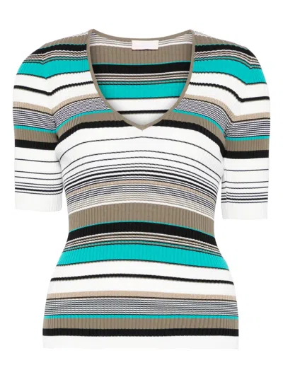 LIU •JO STRIPED T-SHIRT