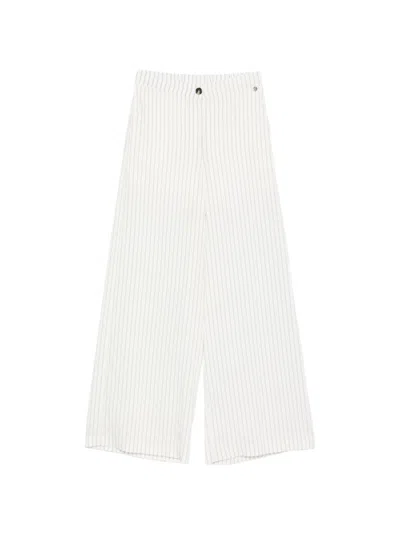 Liu •jo Striped Trousers In White