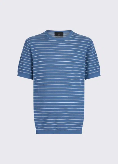 Liu •jo Striped T-shirt Man Blue In Other