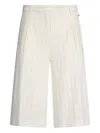 Liu •jo Striped White Bermuda Shorts In White