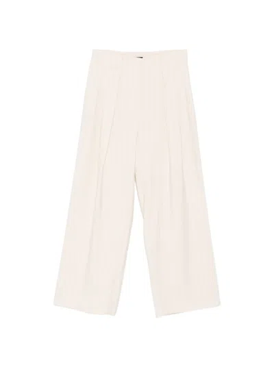 Liu •jo Stripe-pattern Trousers In Neutral