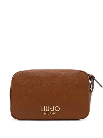 Liu •jo Structured Cross Body Bag In Braun