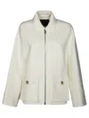 Liu •jo Structured Short Jacket With Classic Collar In White