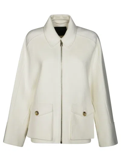 Liu •jo Structured Short Jacket With Classic Collar In White