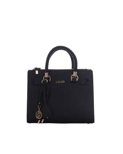 Liu •jo Liu Jo Structured Top-handle Tote Bag In Nero
