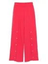 Liu •jo Stud-embellishment Fleece Track Trousers In Red