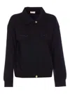 Liu •jo Sweatshirt With Collared Neck And Studded Pockets