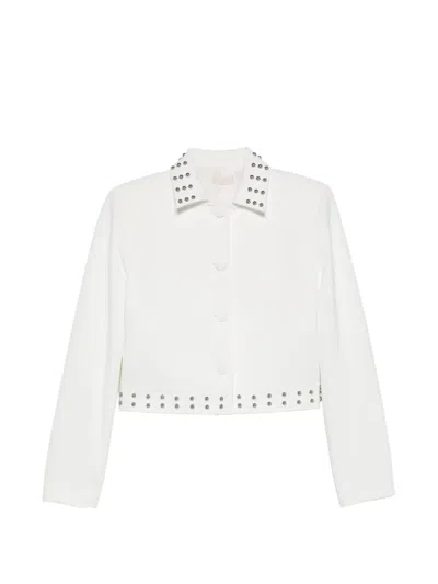 Liu •jo Studded Detailing Jacket In White