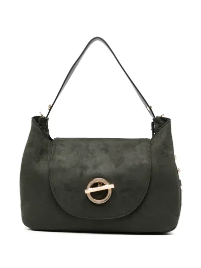 Liu •jo Studded Faux-suede Tote Bag In Green