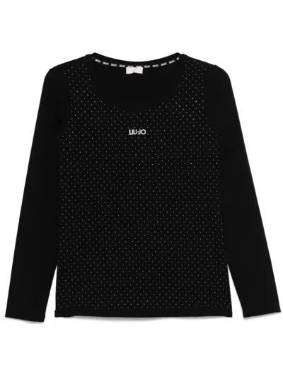 Liu •jo Studded T-shirt In Black