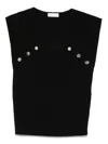 Liu •jo Studded Tank Top In 黑色