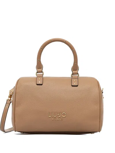 Liu •jo Studded Tote Bag In Brown
