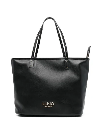 Liu •jo Studded-handles Tote Bag In Black
