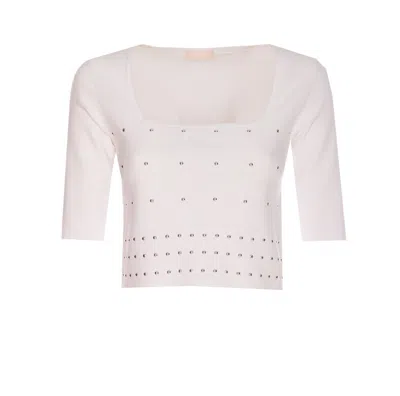 Liu •jo Liu Jo Studs Jumper In White